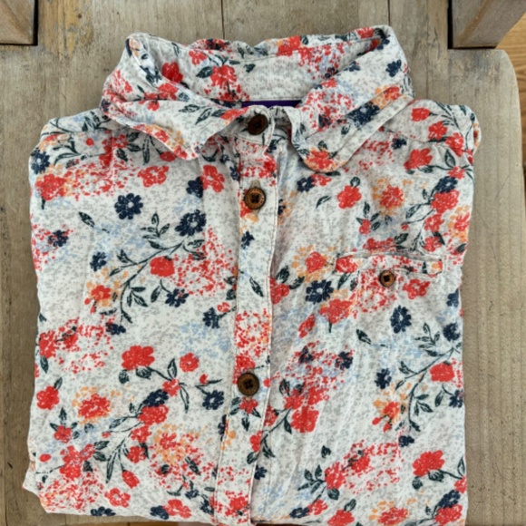 Flower print girl’s blouse - Picture 2 of 5